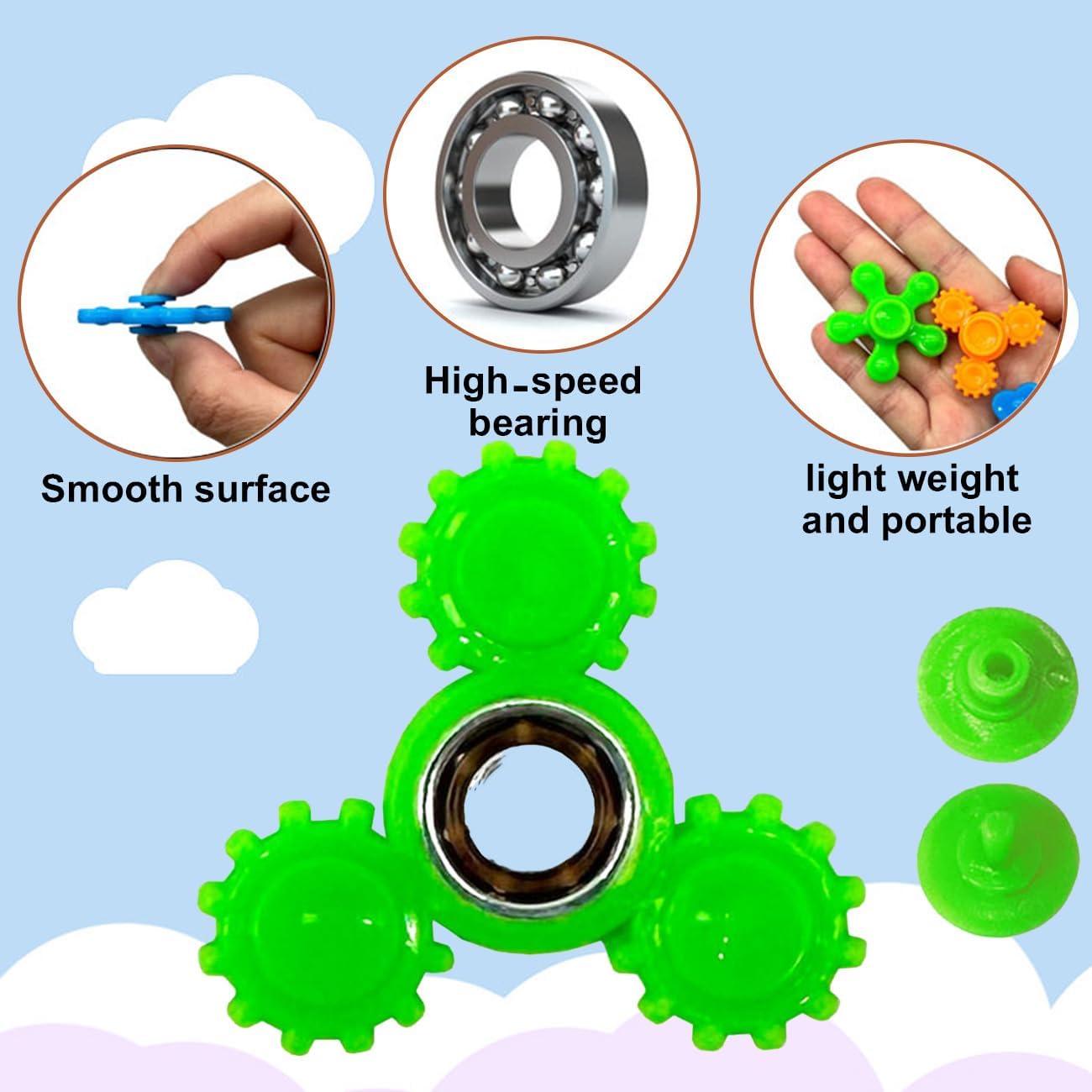 50 Pack Mini Fidget Spinner Toys,Stress Relief Sensory Toys,Birthday Gifts Party Favors for Kids Teens Adults,Christmas Goodie Bag Stuffers,Canival Treasure Box Toys for Classroom Prizes Supplies