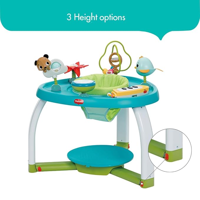 Tiny Love 5-in-1 Stationary Activity Center, 5 Modes of use: Tummy time, Stationary Activity Center, Baby Balance Board, Toddler Activity Table, Child Table and Chair, TL Meadow Days