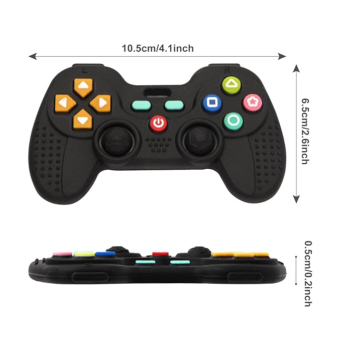 Hooku Silicone Teethers for Babies 0-6 Months, Teething Toys for Babies 6-12 Months, Baby Remote Control Toy, Infant Toys 0-3 Months, Sensory Chew Toys, Toddler Newborn Baby Girl Boy Gifts