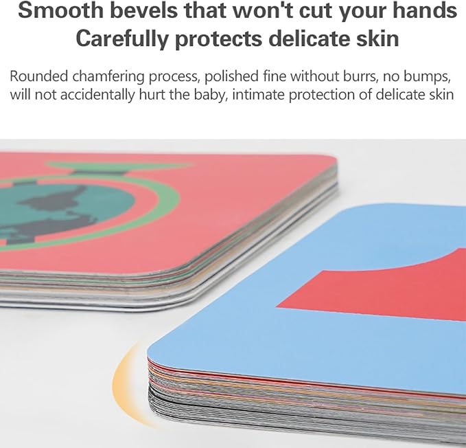 High Contrast Baby Flashcards, 96 Pcs Black White Colorful Visual Sensory Stimulation Learning Activity Card for Newborn Ages 0-3-6-12 Months, Brain Developmental Infant Toys Montessori Gift