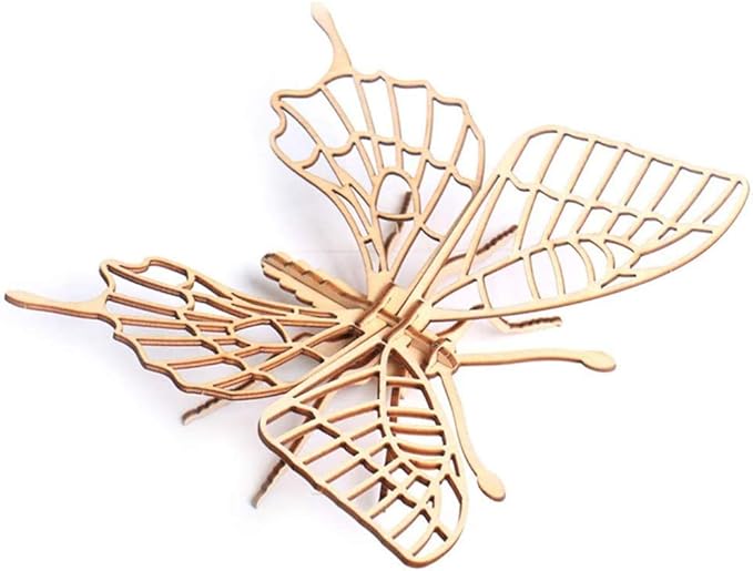 3D Wooden Insect Puzzle - 6 Piece Set Insect Animal Skeleton Assembly Model Puzzle - DIY Wooden Crafts 3D Puzzle - Wood Toys Gifts for Adults & Teens Birthday Gifts Christmas