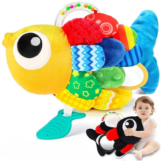 weirtoya Baby Rattles Teething Toys 3-6 Month, Baby Toys for 0-6 Months Infant Toy Sensory Toys with Beads Grasping Shaker, Tummy Time Toys for 0-3 Months, 3-6, 6-12 Months