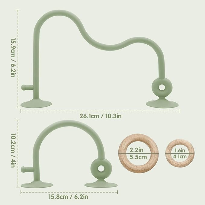 Montessori Toys for Babies 0-6 Months, High Chair Toys with Suction Cups for Babies, Suction Cup Toys for Toddlers 1-3, Kids Baby Sensory Toys, Silicone Baby Teething Toys for 6-12 Months