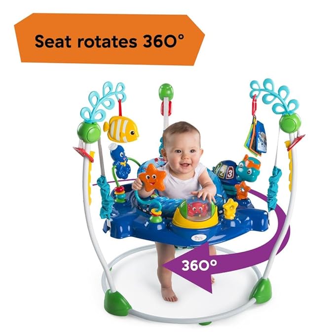Baby Einstein Neptune's Ocean Discovery Activity Baby Jumper Activity Center, Ages 6 Months +, Max Weight 25 lbs., Unisex