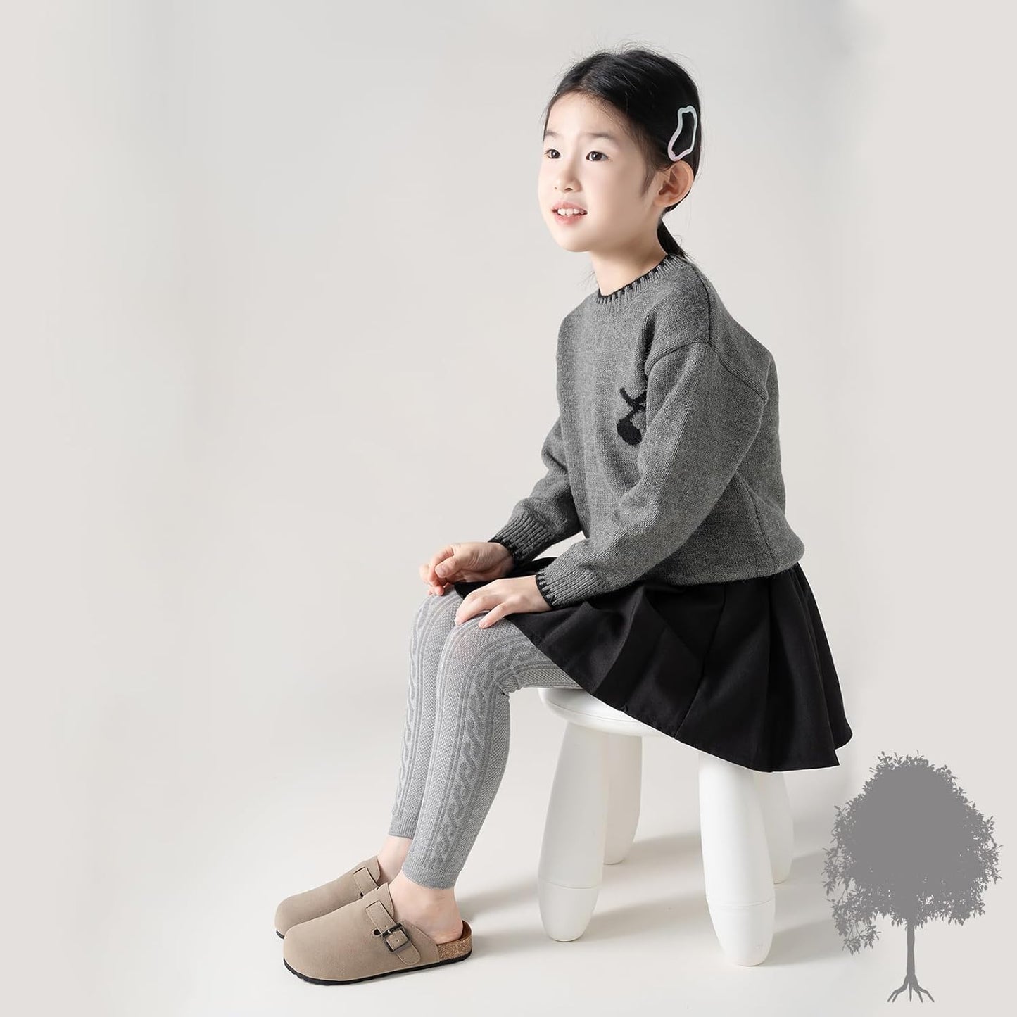 Girls Leggings for Little Girls, 2 Pack Toddler Girl Pants Leggings for Baby Tights Knitted Multi-Colors 2-9 Years