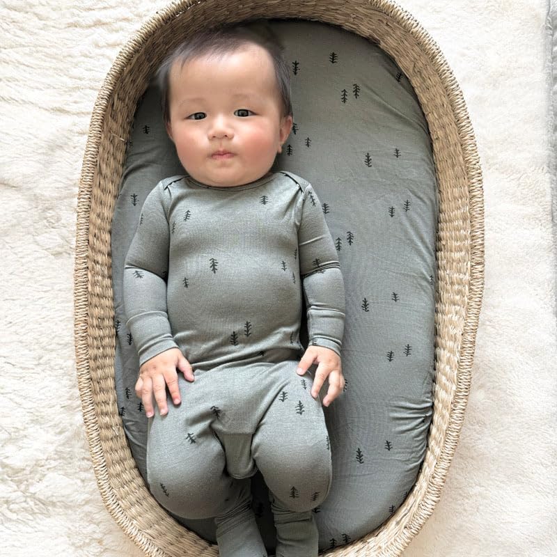 GUNAMUNA Unisex Baby Toddler Ultra-Soft Convertible Pajama, Footie or Romper Sleeper with Diaper Zipper, Newborn to 24 Months