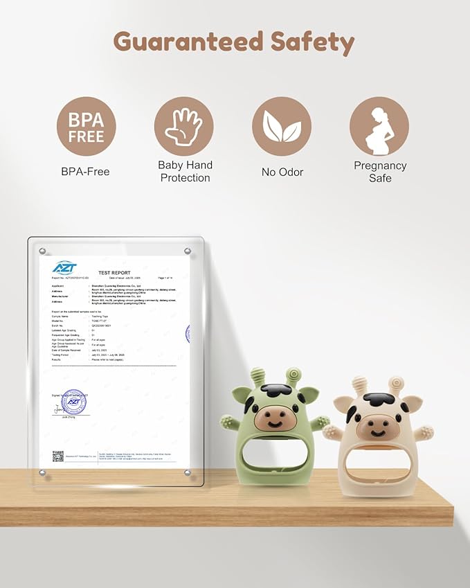 2 Pack Baby Teething Toys for 3-6 6-12 Months, Food Grade Silicone Teether Mitten, Baby Essentials Infant Teething Relief, Soothing Chew Toys for Newborn Infant Essentials