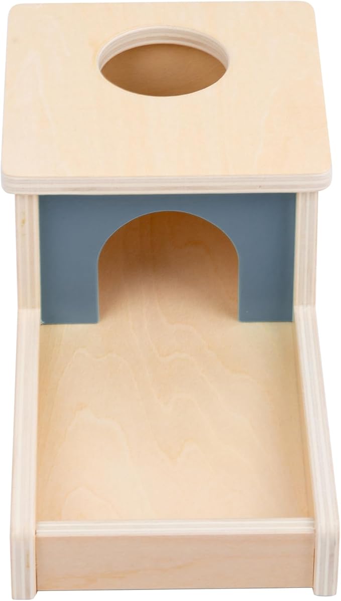 Adena Montessori Wooden Toy for 6-12 Month Baby 3 Balls, Object Permanence Box with Tray Colorful Learning Education Toy for Toddler Kid 1-2 Year Old, Preschool Developmental Girl and Boy Gift