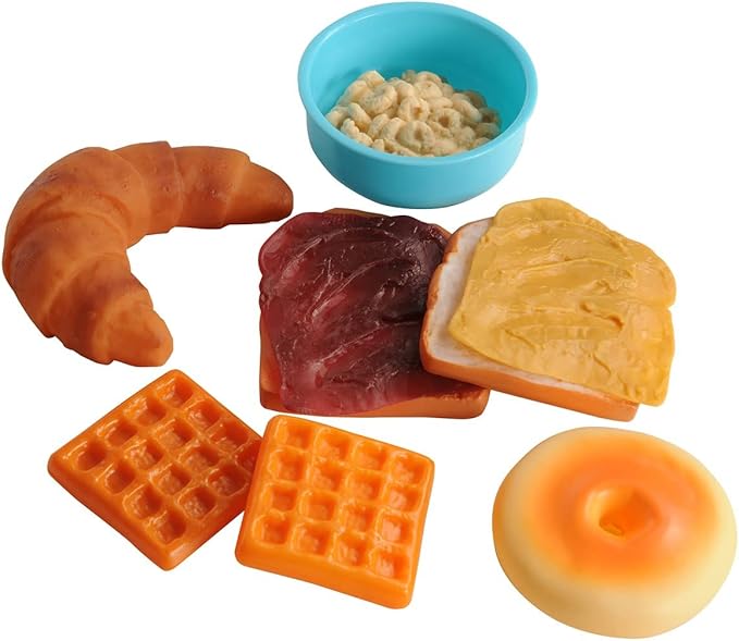 Kaplan Early Learning Life-Size Pretend Play Breakfast Meal Set - 24-Piece Play Food for Kids, Promotes Healthy Eating & Nutrition, Ideal for Pretend Play Kitchens, Toddlers, Ages 2+