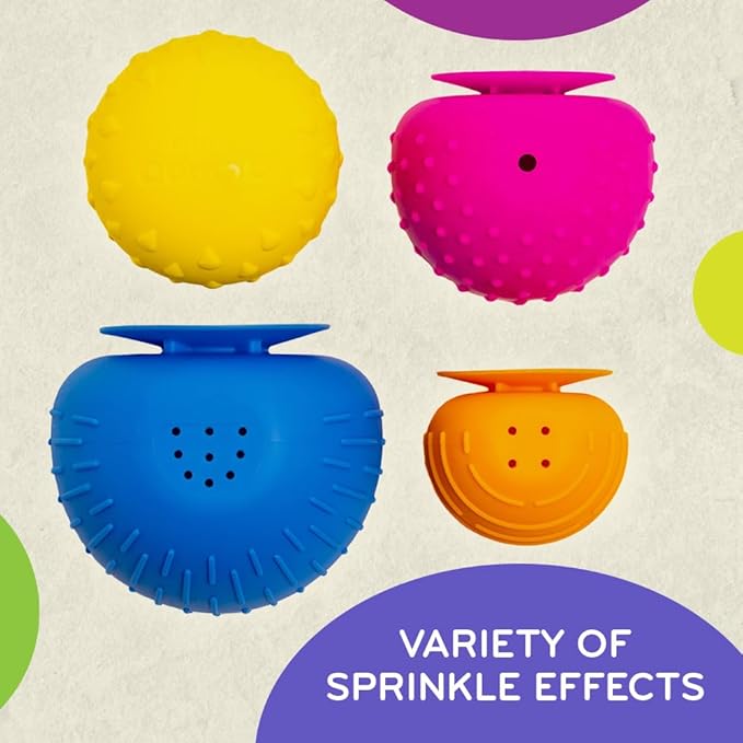 Mobi Oomplz Water Toys - Baby Stacking Cups for Toddlers, Bath Cups, Pool and Tub Toys, Water Play for Babies and Kids, Non Toxic Food Grade Silicone and BPA Free - for Toddlers Ages 1-3