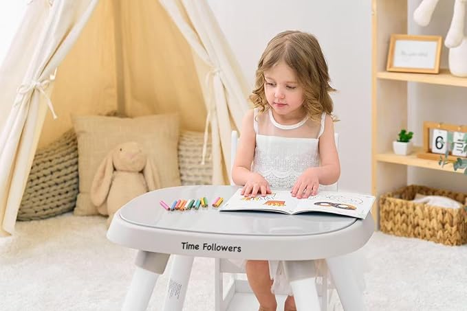 Time Followers® 6-in-1 Baby Activity Center | Jumpers and Bouncers | 4 Stage Grow Stationary Standing Toddler Play Table | Shower Gift | Infant Essential for Baby Ages 6-36Month (Beige)