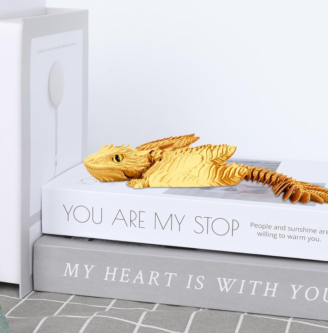 3D Printed Dragon, Feathered Wyvern Dragon, Articulated Dragon, Fidget Dragon Toys for Adult, Home Office Decor Executive Desk Toy