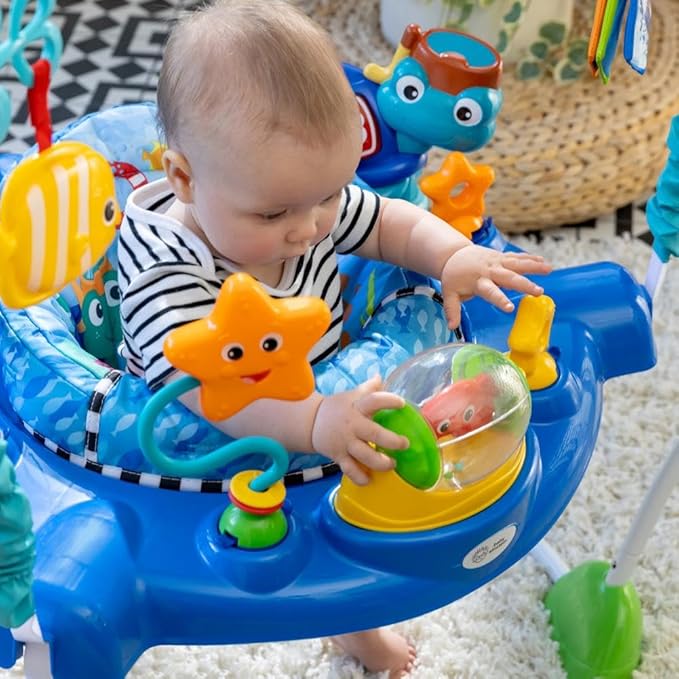 Baby Einstein Neptune's Ocean Discovery Activity Baby Jumper Activity Center, Ages 6 Months +, Max Weight 25 lbs., Unisex