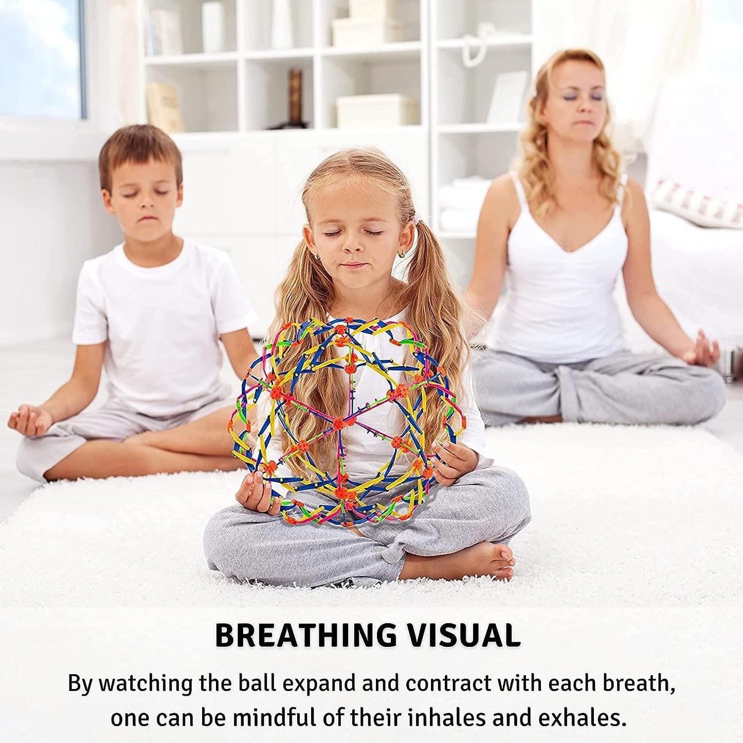 4E's Novelty Expandable Ball, Plastic Sensory Sphere for Kids and Adults