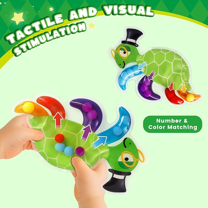 3 otters Color Sorting Toy, Matching Games for Toddlers Sensory Fidget Toy for Kids Fine Motor Matching Games for Preschool Gifts Activities Travel Essential Christmas Stock Stuffering