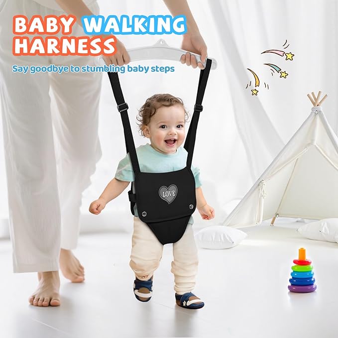 Baby Jumper with Stand, Infant Jumper for Indoor/Outdoor Play, Jumper for Baby 6-24 Months, Baby Jumpers and Bouncers with Adjustable Chain, Easy to Assemble & Store