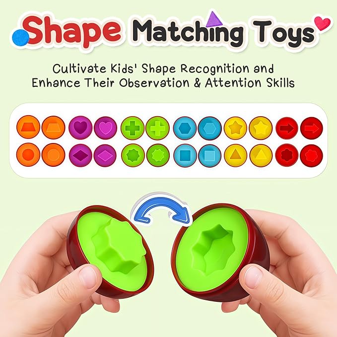 Apple Toys,Montessori Geometric Shape Sorter Toys for Toddlers 12 Month,Early Educational Learning Color Sorting & Matching Games,Fine Motor Activities for Preschool Classroom & Gifts
