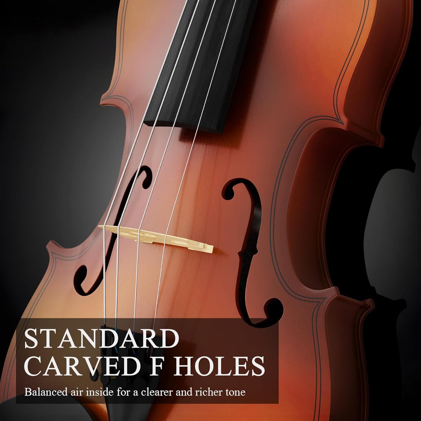 1/2 Beginner Violin Kit for Kids,Complete Violin Set with Case, Bow, Rosin,Natural