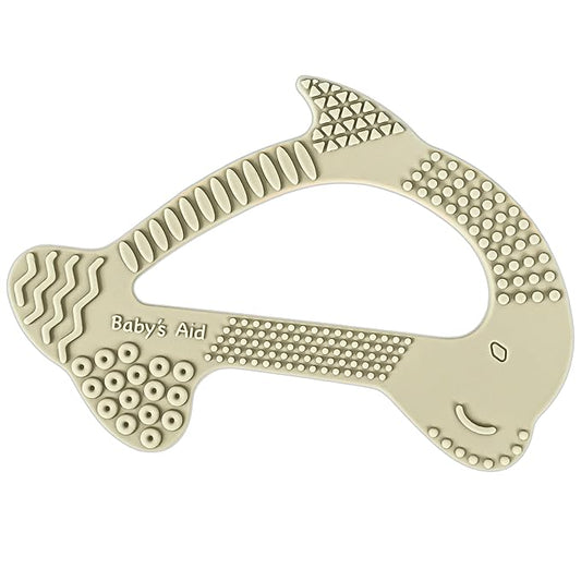 Baby Teething Toy, 8 Pain Relief Textures, Dolphin Silicone Teethers for Babies, Easy to Hold, Chew & Clean, BPA-Free Baby Teething Relief, Durable and Flexible Infant Chew Toys, 3M+ - Baby’s Aid