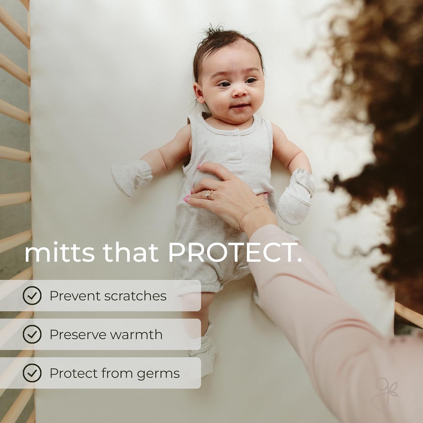 goumikids Viscose Made from Bamboo Cotton Anti-Scratch Soft Stay-On Mitts