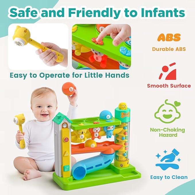 Musical Ball Drop Toys for 1 Year Old Boy Gifts, Eductional Baby Toy 12-18 Month Toddler Toy Age 1-2, First Birthday Gift for 1 Year Old Boy Girl, Infant Toys for 9-12-18 Month Olds