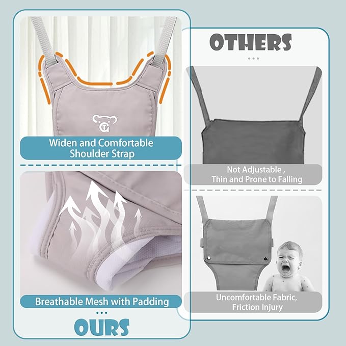 Baby Jumper, Baby Jumper Doorway with Adjustable Strap, Protable Baby Jumpers and Bouncers, Easy to Assemble, Baby Bouncer Jumper with Soft Rug