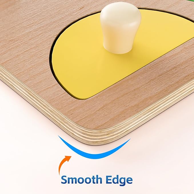 Wooden Shape Peg Puzzles for Toddlers 1 2 3 Year Old Boys Girls Gifts: Shape Sorter & Color Match Baby Puzzles 12-18-24 Months - Montessori Toys for 1 2 3 Year Old Toddler Learning Activities