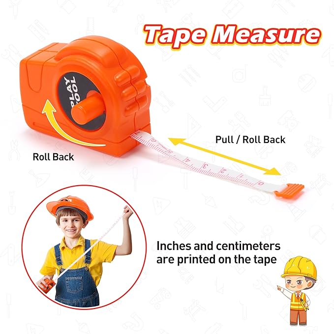 Skirtoy Toy Chainsaw for Kids, Family Day Games Pretend Play Series Kids Tool Set, Outdoor Electronic Chainsaw Toy Tool Set, STEM Preschool Toddler Tool Set, Thanksgiving