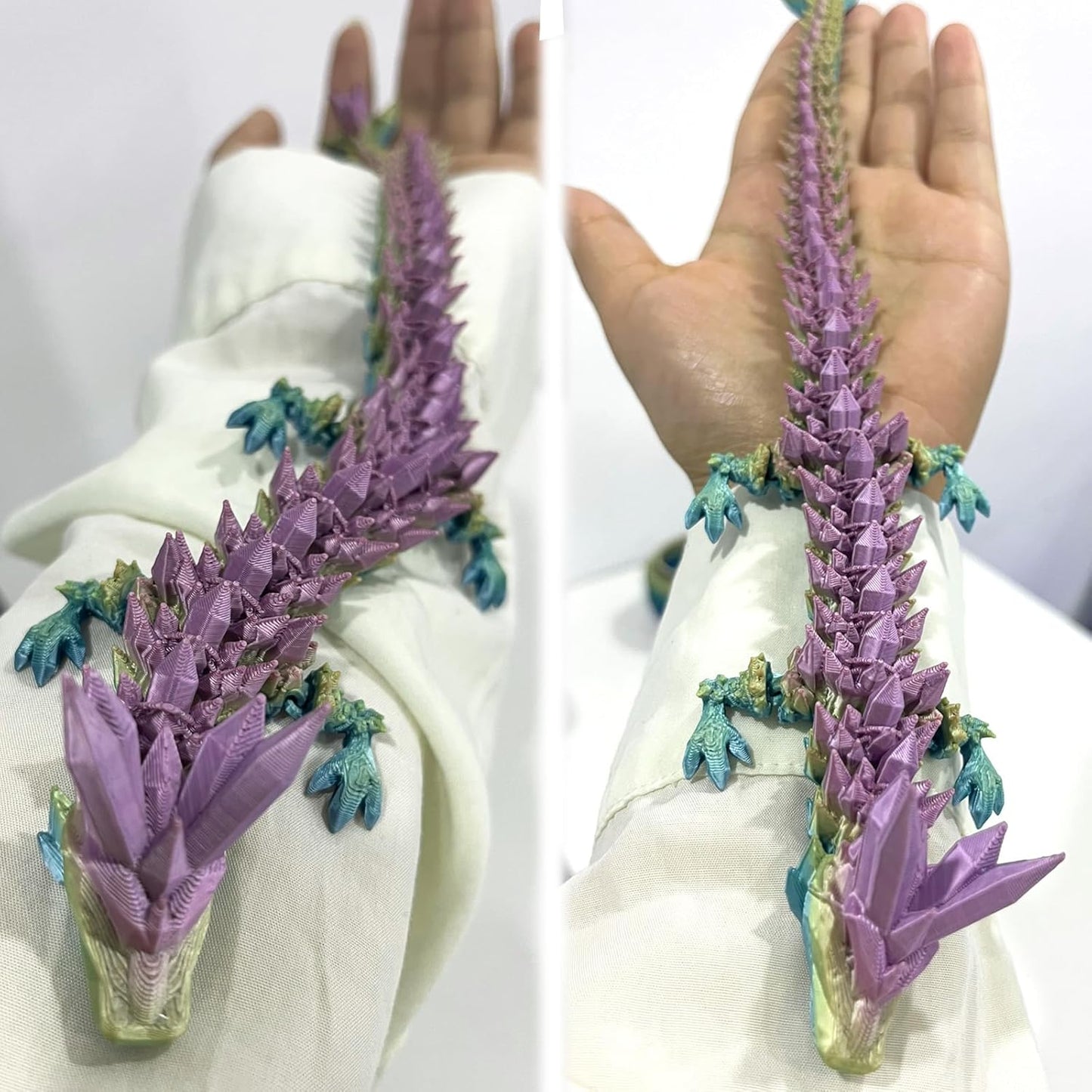 3D Printed Dragon Egg, Mystery Crystal Dragon Egg Fidget Toys Surprise Articulated Crystal Dragon Eggs with Dragon Inside (Colorful-A)