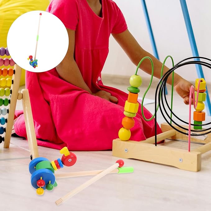 Uonlytech Push Walker with Cartoon Eagle Pattern Walking Aid for Safe Walker Gift for Shower and Birthday