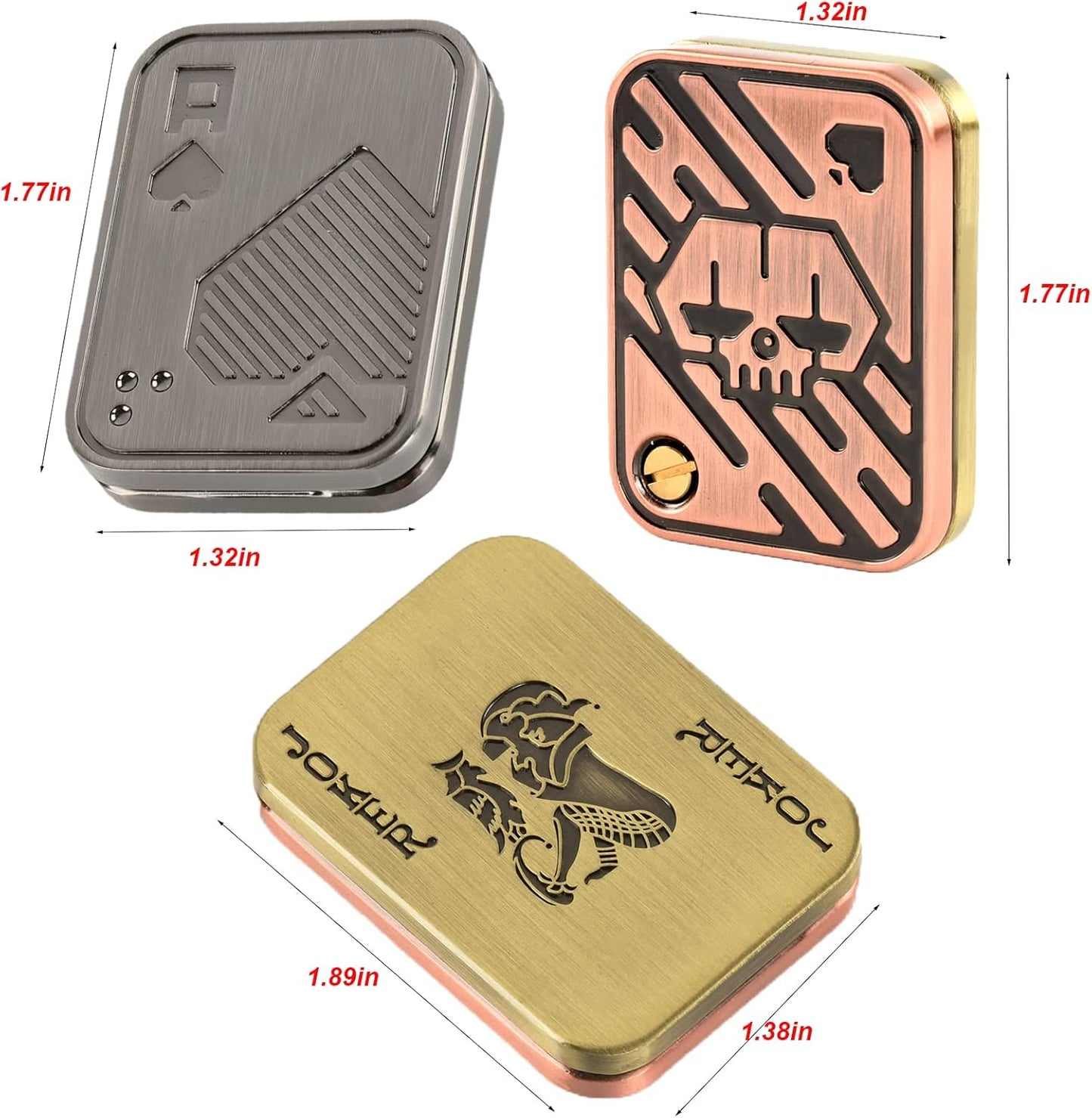 3 Pack Fidget Toys Adults Magnetic Fidget Slider Metal Fidget Toys Magnetic Fidget Slider Toys EDC Fidget Toys for Adults Anxiety Stress Relief Office Desk Toys(Poker Fidget Slider K+A+Joker)