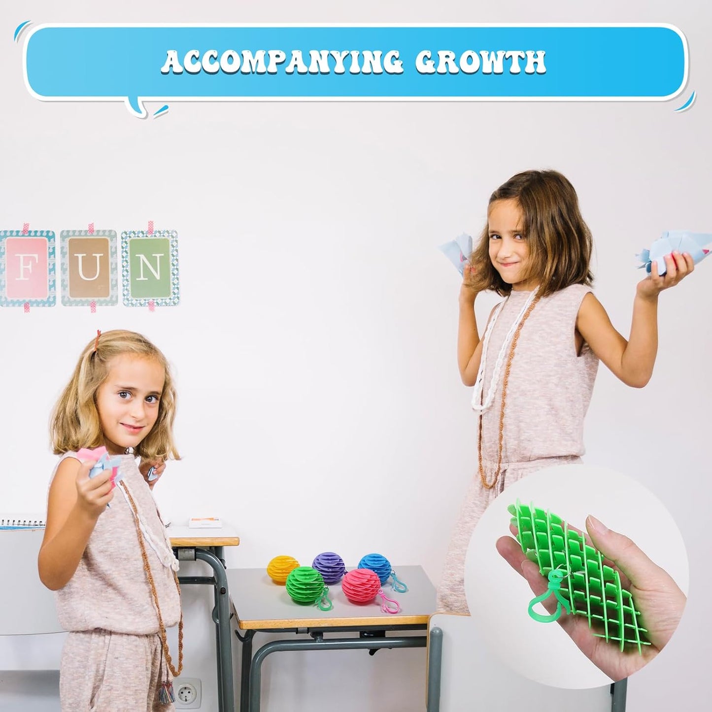 Hanging Decoration Style Elastic Worm Fidget Toy, Stretch and Squeeze Fidget Worm Sensory Toys for Kids,Gifts Stress and Anxiety Relief Calming Fidgets Desk Toys for Adults,Exercise Wrist (Yellow)