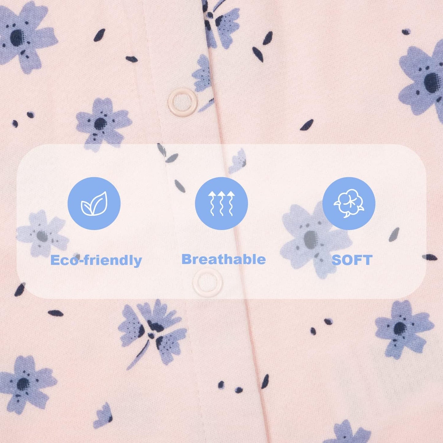 3-pack 100% Cotton Baby Girl Rompers, 0-24 months Ruffle Sleeve Toddler Romper Summer Clothes Set