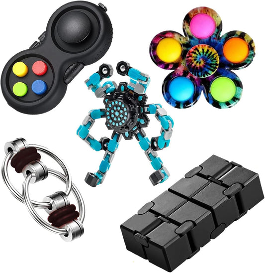5 PCS Fidget Toys Set,Relieves Stress Anxiety Fidget Toys for Kids and Adults with Add,ADHD, Autism or Anxiety
