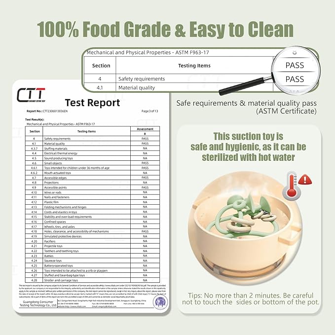 Montessori Toys for Babies 0-6 Months, High Chair Toys with Suction Cups for Babies, Suction Cup Toys for Toddlers 1-3, Kids Baby Sensory Toys, Silicone Baby Teething Toys for 6-12 Months