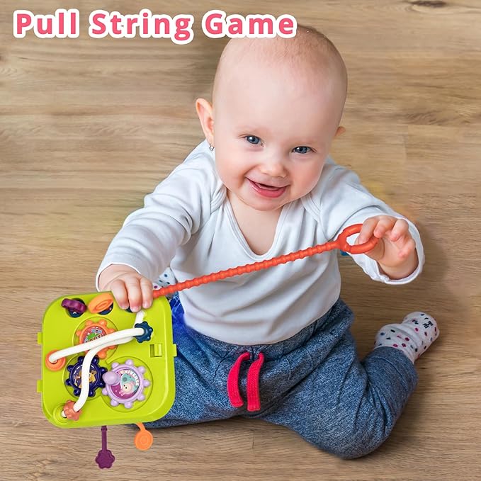 Montessori Toys for Toddlers, 7-in-1 Activity Cube, Shape Sorter Toy| Baby Developmental Learning Toys| First Birthday Gifts