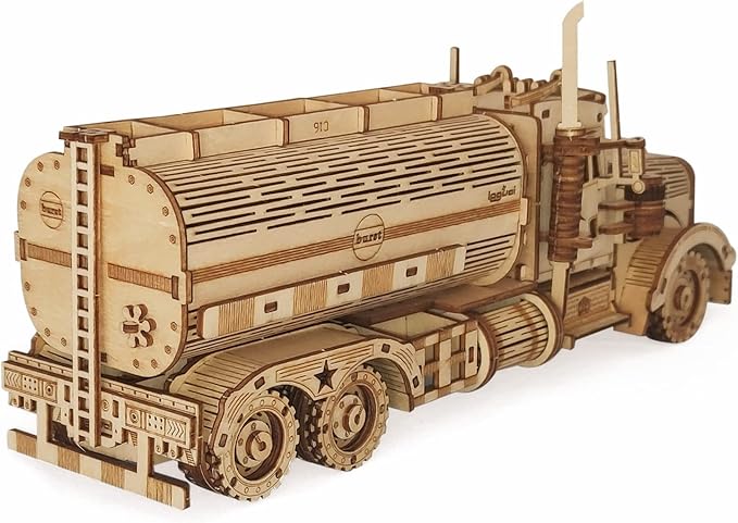 3D Wooden Puzzle - Wood Mechanical Tank Truck Model Kits - Coin Bank Crafts Model - Wooden STEM DIY Brain Teaser Puzzles, 3D Puzzle for Birthday Adults & Teens
