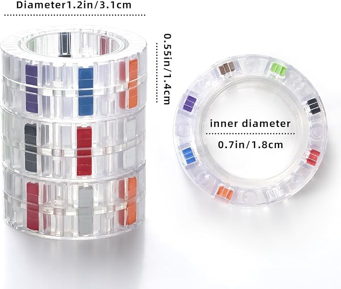 3pcs Magnetic Fidget Spinner Rings Toys for Adult- Anxiety Relief, ADHD Therapy Magnets for Teens and Kids