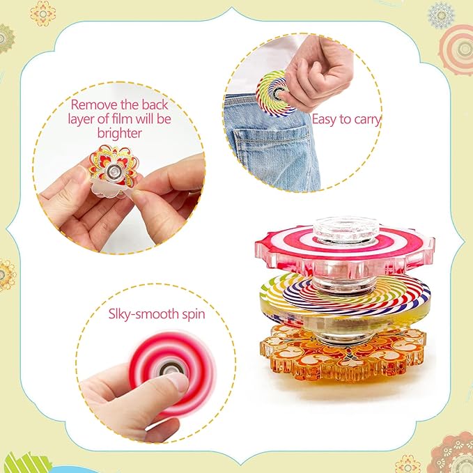 40 Pack Mini Fidget Spinner Toys Bulk Party Favors Christmas Stocking Goodie Bag Stuffers Gifts,Stress Relief Sensory Toys for Kids Teens Adults Autisms,Treasure Box Toy for Classroom Prizes Supplies