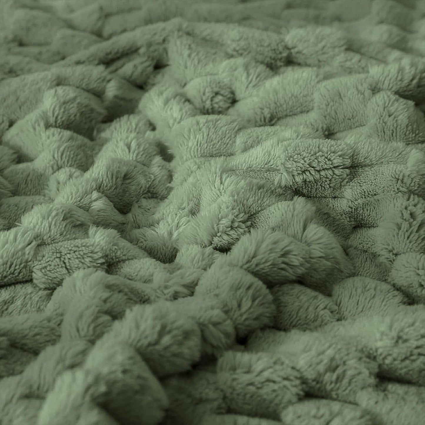 HOMRITAR Baby Blanket for Boys Girls 3D Flannel Fleece Fluffy Blankets for Baby Soft Plush Breathable Bed Blanket for All Season Toddler Infant or Newborn (30 x 40 Inch, Olive Green)