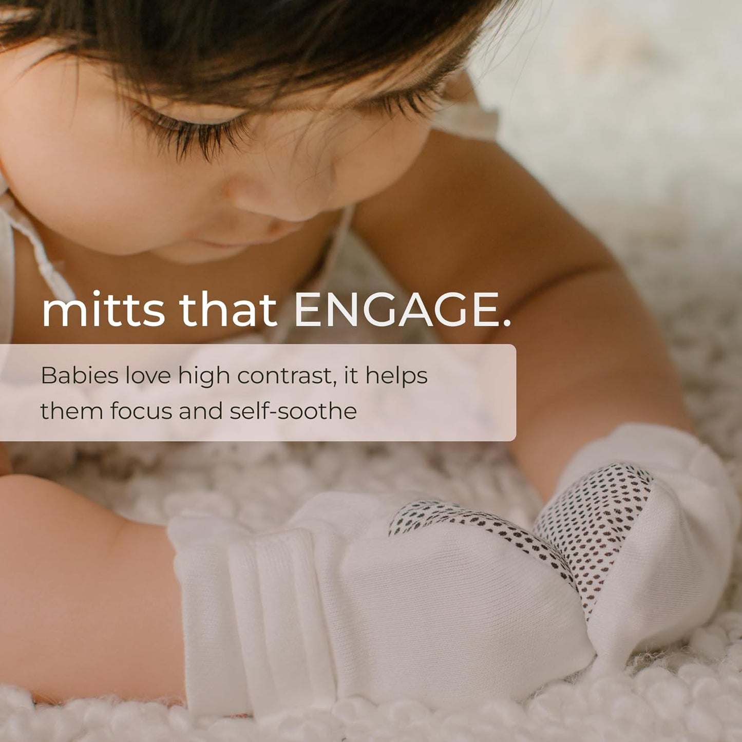 goumikids Viscose Made from Bamboo Cotton Anti-Scratch Soft Stay-On Mitts