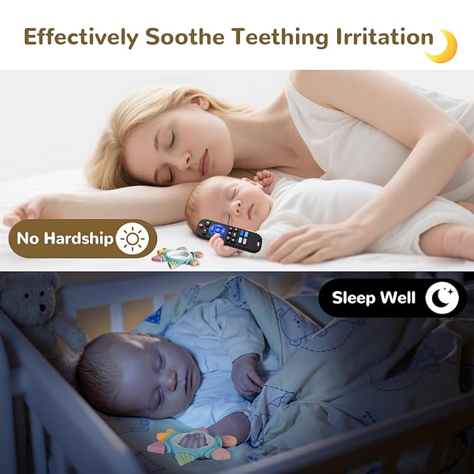 Hooku Silicone Teethers for Babies 6-12 Months, Teething Toys for Babies 0-6 Months, Baby Fruit Teethering Rings, BPA Free Baby Chew Toys, Infants Gifts