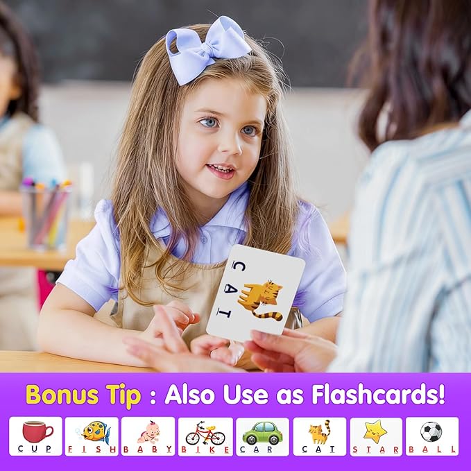 HahaGift Toddler Girl Toys Age 3 4 5 6 7，Matching Letter Game Preschool Learning Educational Toys for Kids 3-8 Year Old Boys Girls, Best Christmas Birthday Toy Gift for 3 4 5 Years Old Kindergartener