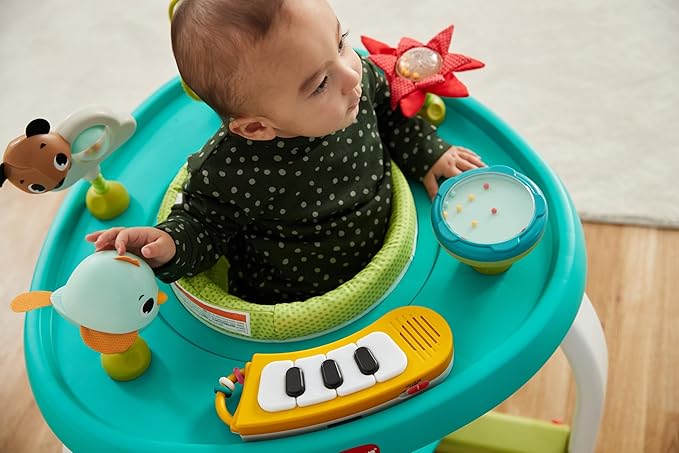 Tiny Love 5-in-1 Stationary Activity Center, 5 Modes of use: Tummy time, Stationary Activity Center, Baby Balance Board, Toddler Activity Table, Child Table and Chair, TL Meadow Days