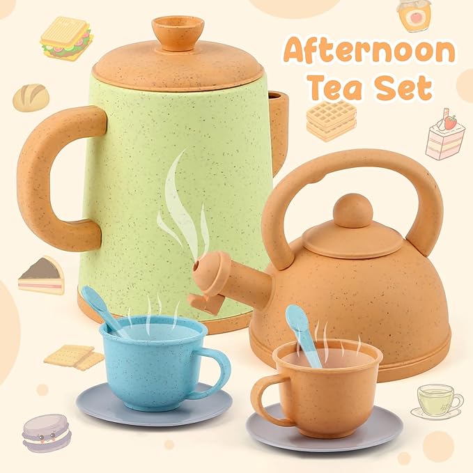 Dreamon Kids Play Kitchen Accessories, Pretend Play Cooking Toys Set, Cookware Pots and Pans Utensils Playset for Toddlers, Kids Kitchen Cooking Play Set Gifts for Boys Girls 3 4 5 6 Years Old