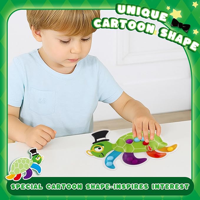 3 otters Color Sorting Toy, Matching Games for Toddlers Sensory Fidget Toy for Kids Fine Motor Matching Games for Preschool Gifts Activities Travel Essential Christmas Stock Stuffering