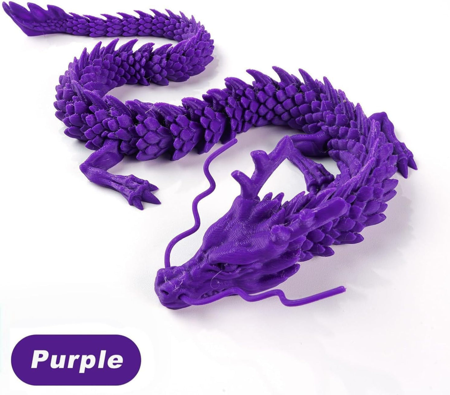 3D Printed Dragon in Egg, Full Articulated Dragon Crystal Dragon with Dragon Egg， Home Office Decor Executive Desk Toys, Adults Fidget Toys for Autism ADHD，3D Printed Gift