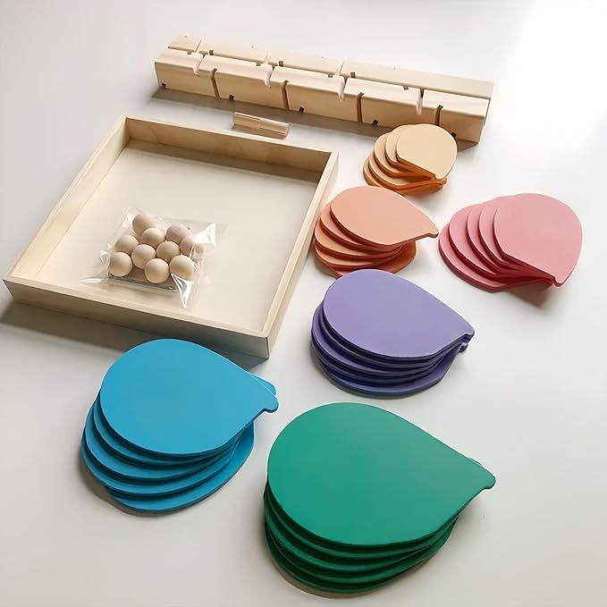 Wooden Marble Run Music Tree |Montessori Educational Ball Drop Toy for Kids Ages 4-8 |Marble Runs for Kids with Musical Track &Color Sorting |Natural Waldorf Wooden Toys Gift for Boys & Girls