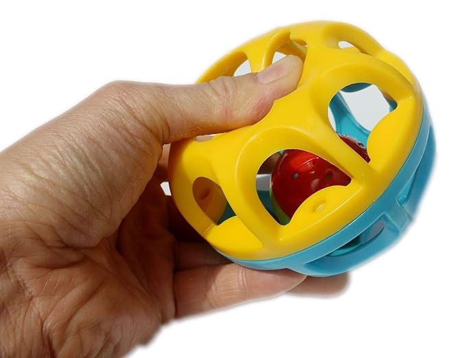 Baby Rattle Balls, Sensory Toys for 3-6 Months Olds, Textured Easy-Grasp Rattle Balls