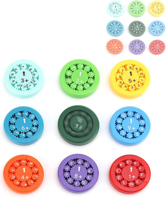 HengLiSam Math Fact Fidget Spinner, Classrooms Learn Math Addition and Subtraction Tools, Math Learning Education for Students, Parent-Child Math Fidget Toys Games
